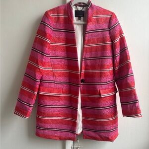Banana Republic Pink and Red Blazer with Modern Minimalist Design